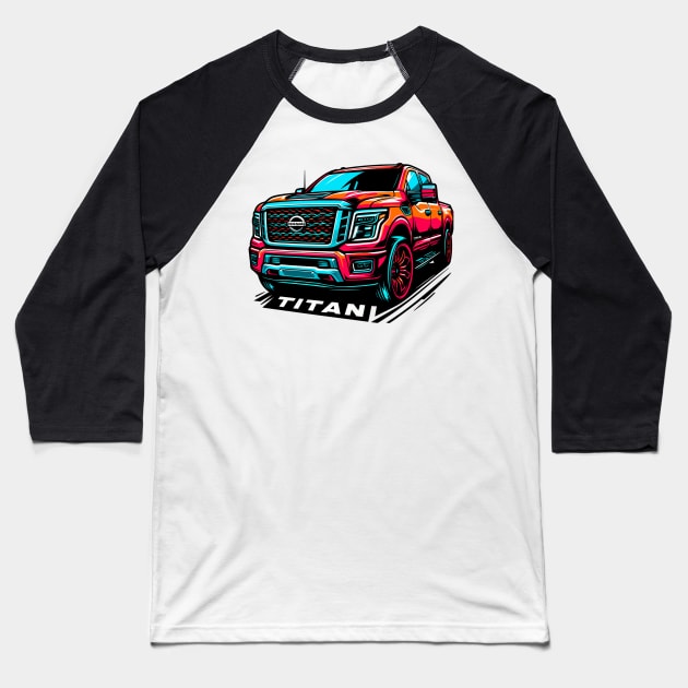 Nissan Titan Baseball T-Shirt by Vehicles-Art